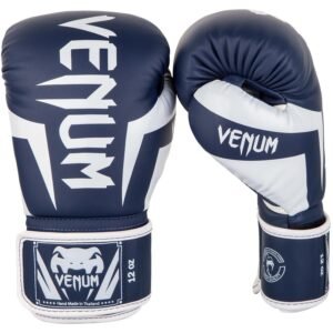 "Venum" bokso pirštinės Elite White/Navy blue