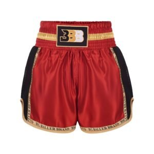 "BBB" šortai Muay Thai kickboxing trunks mesh red