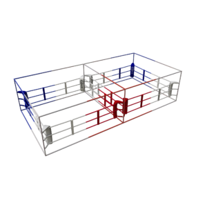 Bokso ringas dvigubas economy Boxing ring double