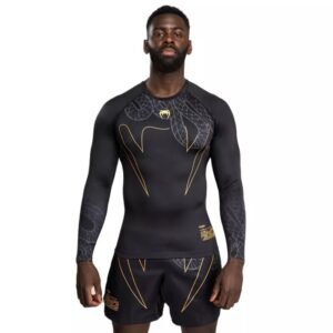 "Venum" MMA/imtynių marškinėliai Serpenti - Black/Silver/Gold